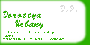 dorottya urbany business card